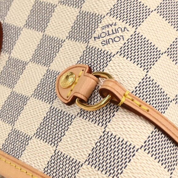 Louis Vuitton Damier Azur Neverfull MM Shoulder Tote Bag N41361 AR0148 125507 - Picture 5 of 10